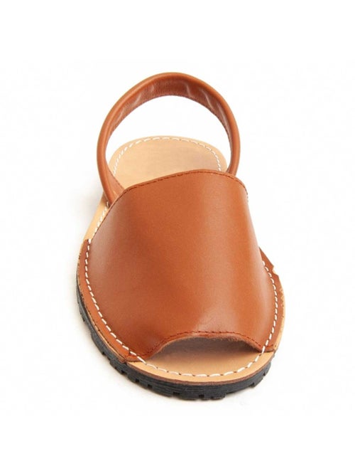 Sandale Basse Cuir Naturel Purapiel - Kiabi