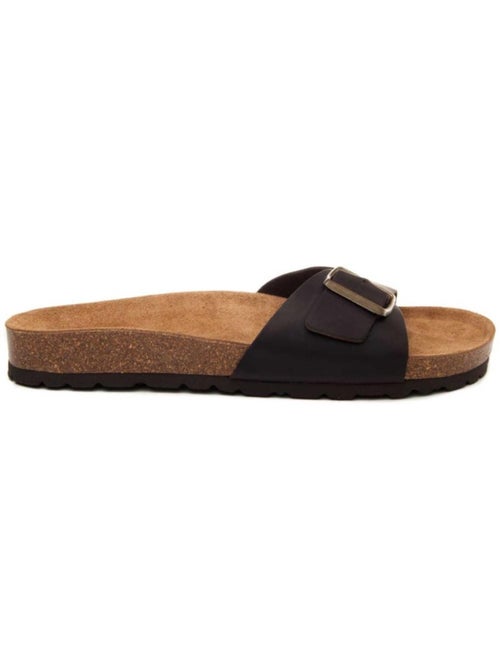 Sandale Basse Cuir Naturel Purapiel - Kiabi