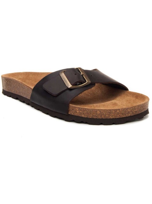 Sandale Basse Cuir Naturel Purapiel - Kiabi