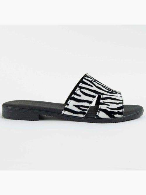 Sandale Basse Cuir Naturel Purapiel - Kiabi