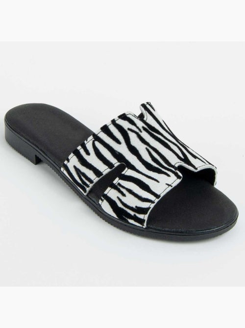 Sandale Basse Cuir Naturel Purapiel - Kiabi