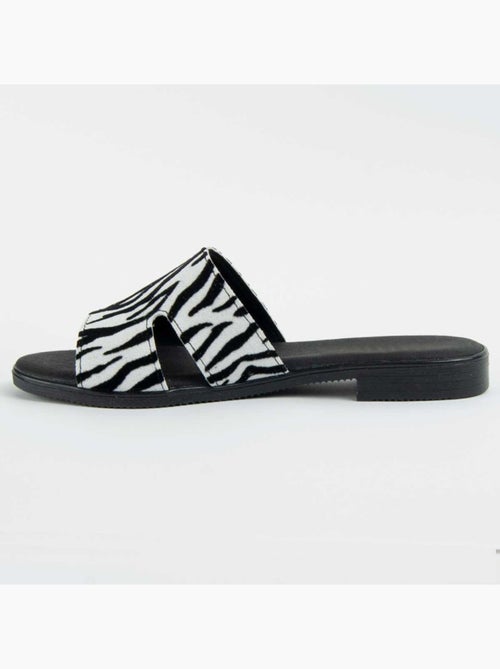 Sandale Basse Cuir Naturel Purapiel - Kiabi