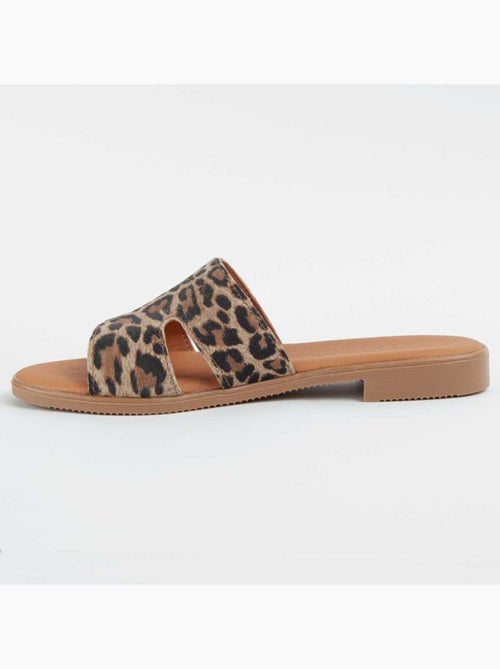 Sandale Basse Cuir Naturel Purapiel - Kiabi