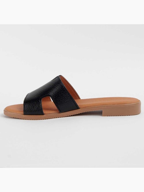 Sandale Basse Cuir Naturel Purapiel - Kiabi