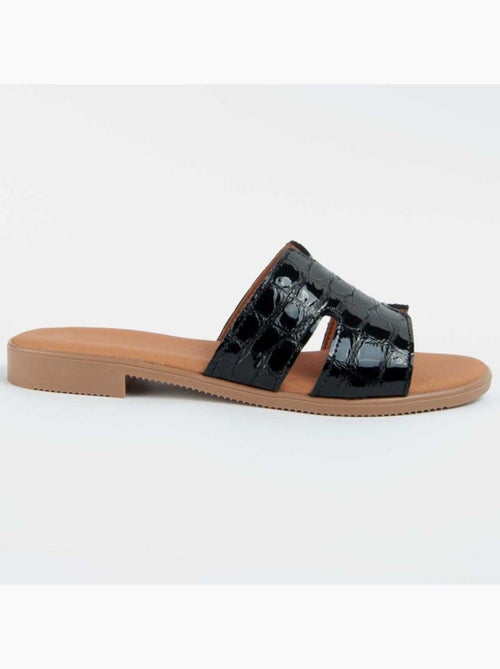 Sandale Basse Cuir Naturel Purapiel - Kiabi