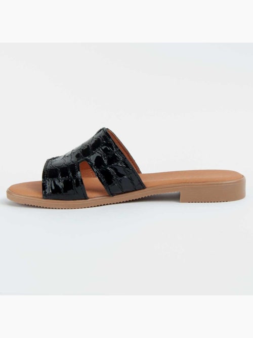 Sandale Basse Cuir Naturel Purapiel - Kiabi
