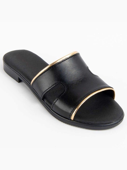 Sandale Basse Cuir Naturel Purapiel - Kiabi