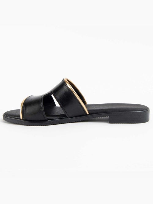 Sandale Basse Cuir Naturel Purapiel - Kiabi
