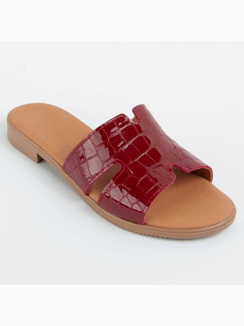 Sandale Basse Cuir Naturel Purapiel - Kiabi