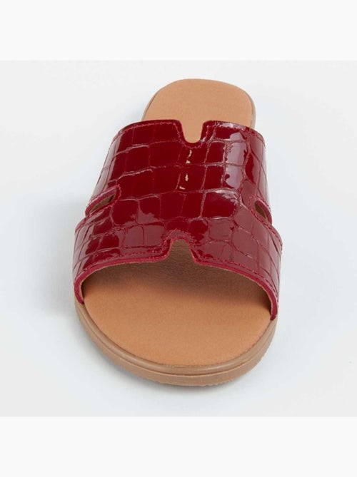 Sandale Basse Cuir Naturel Purapiel - Kiabi