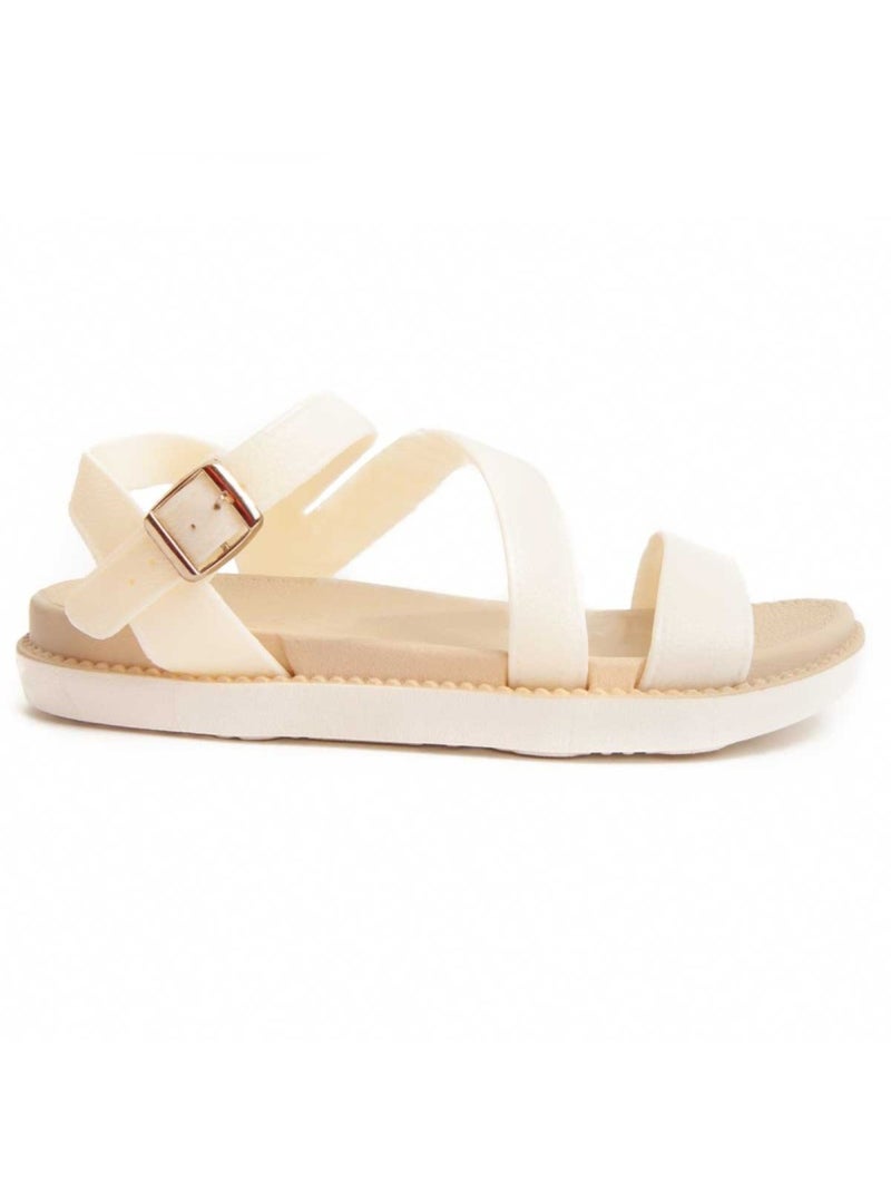 Sandale Basse Matériel Synthétique Montevita Blanc - Kiabi