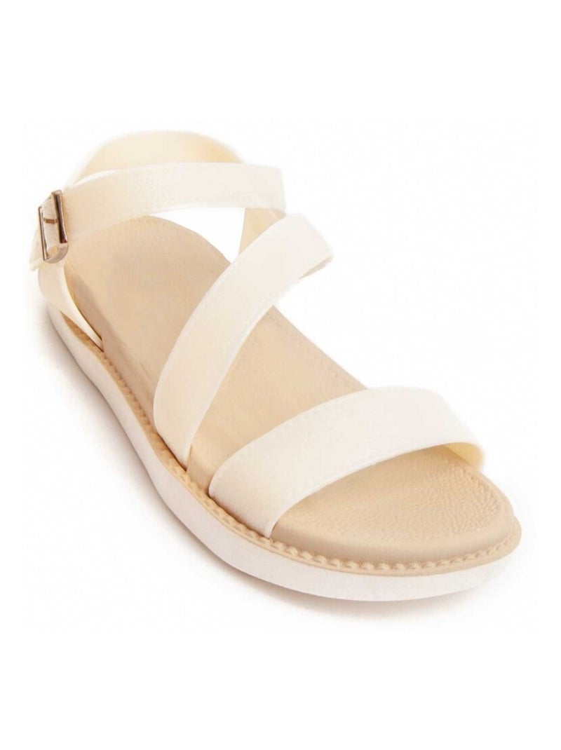 Sandale Basse Matériel Synthétique Montevita Blanc - Kiabi