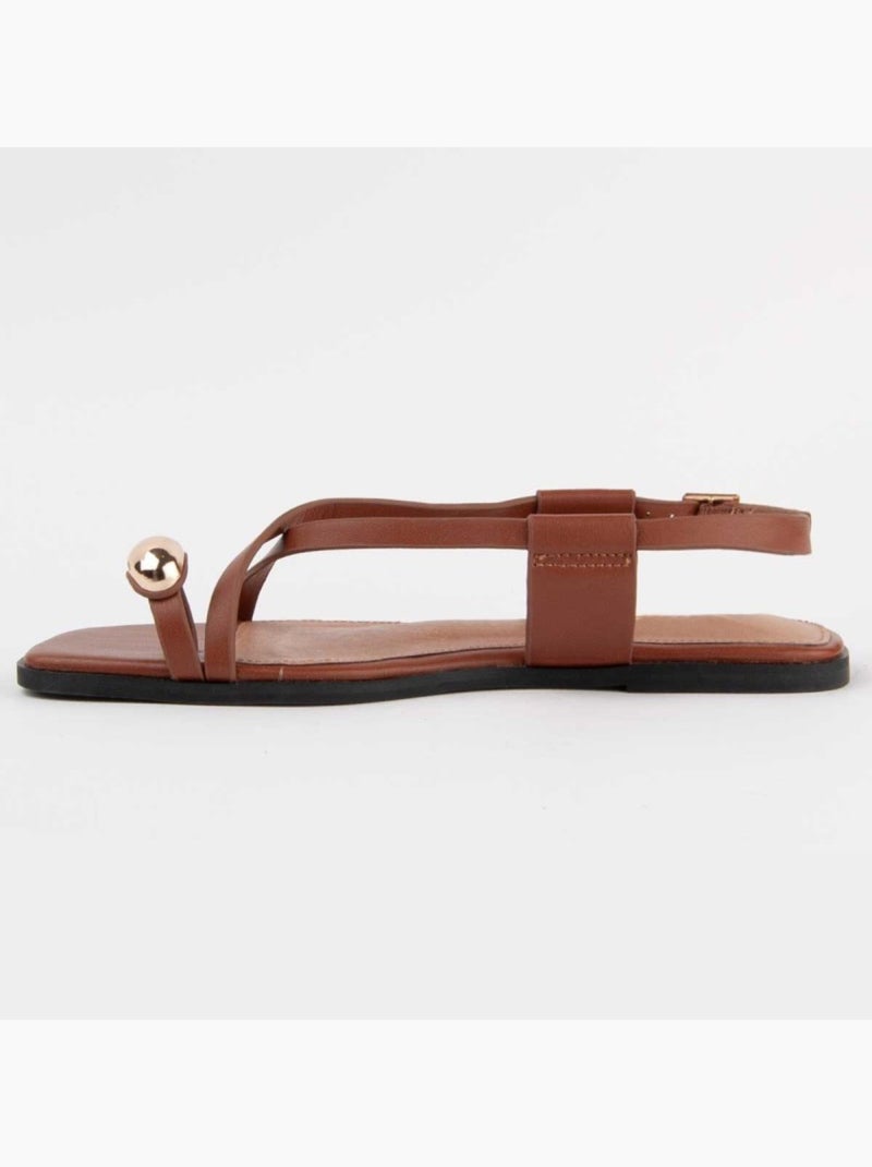 Sandale Basse Matériel Synthétique Montevita Marron - Kiabi