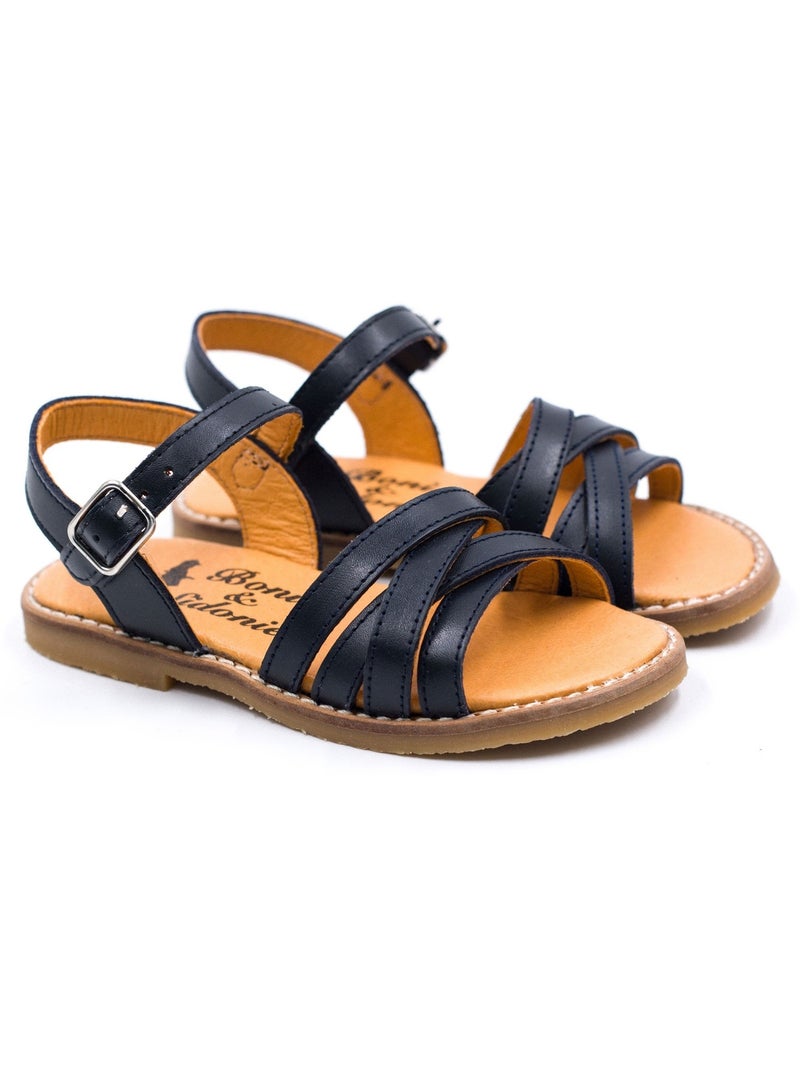 Sandale Bébé Fille - Boni Mini Iris Bleu marine - Kiabi