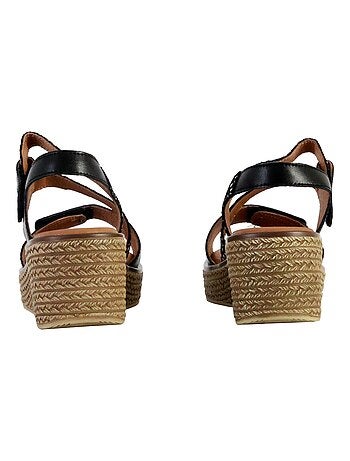 Sandale Compensé Cuir The Divine Factory Alénoa