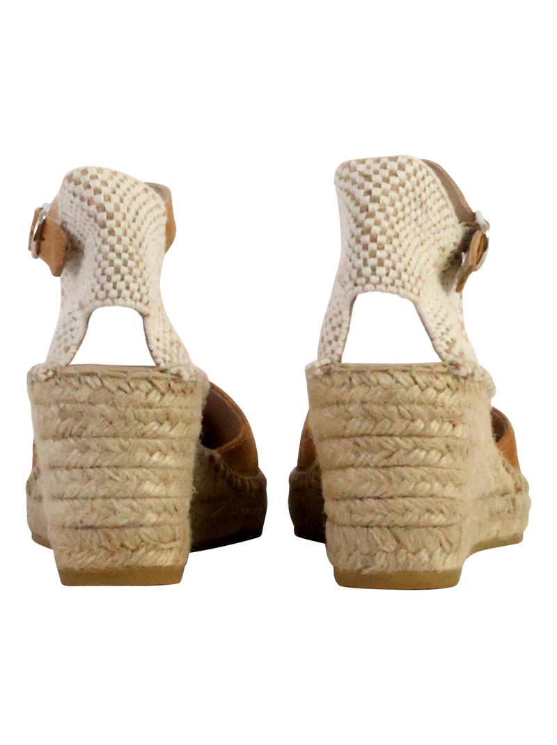 Sandale Compensée à Bride Natural World Beige - Kiabi