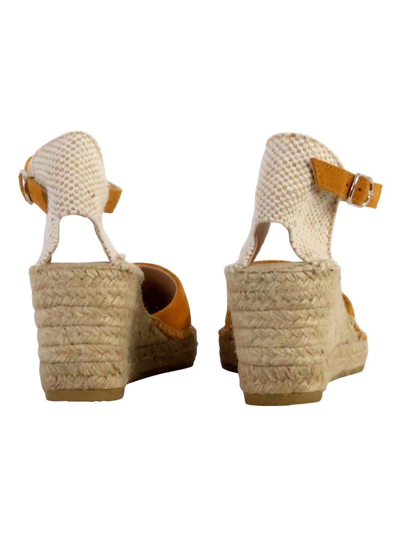 Sandale Compensée à Bride Natural World Camel - Kiabi