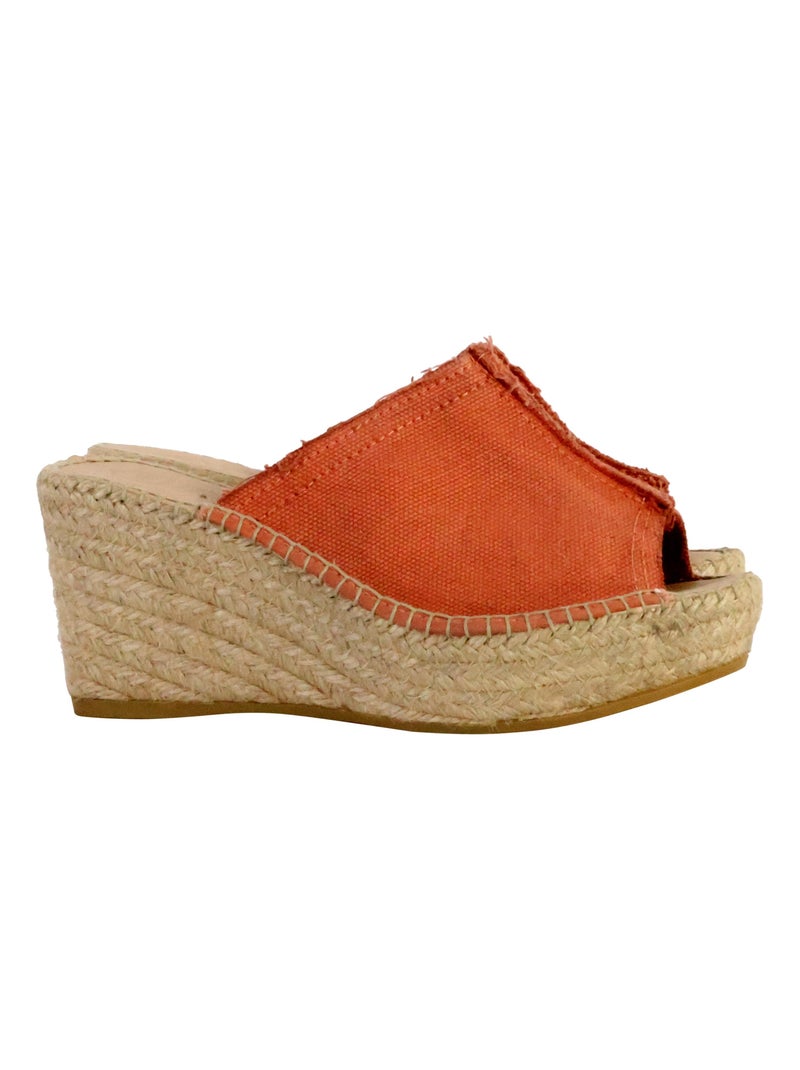 Sandale Compensée à Enfiler Natural World Orange - Kiabi