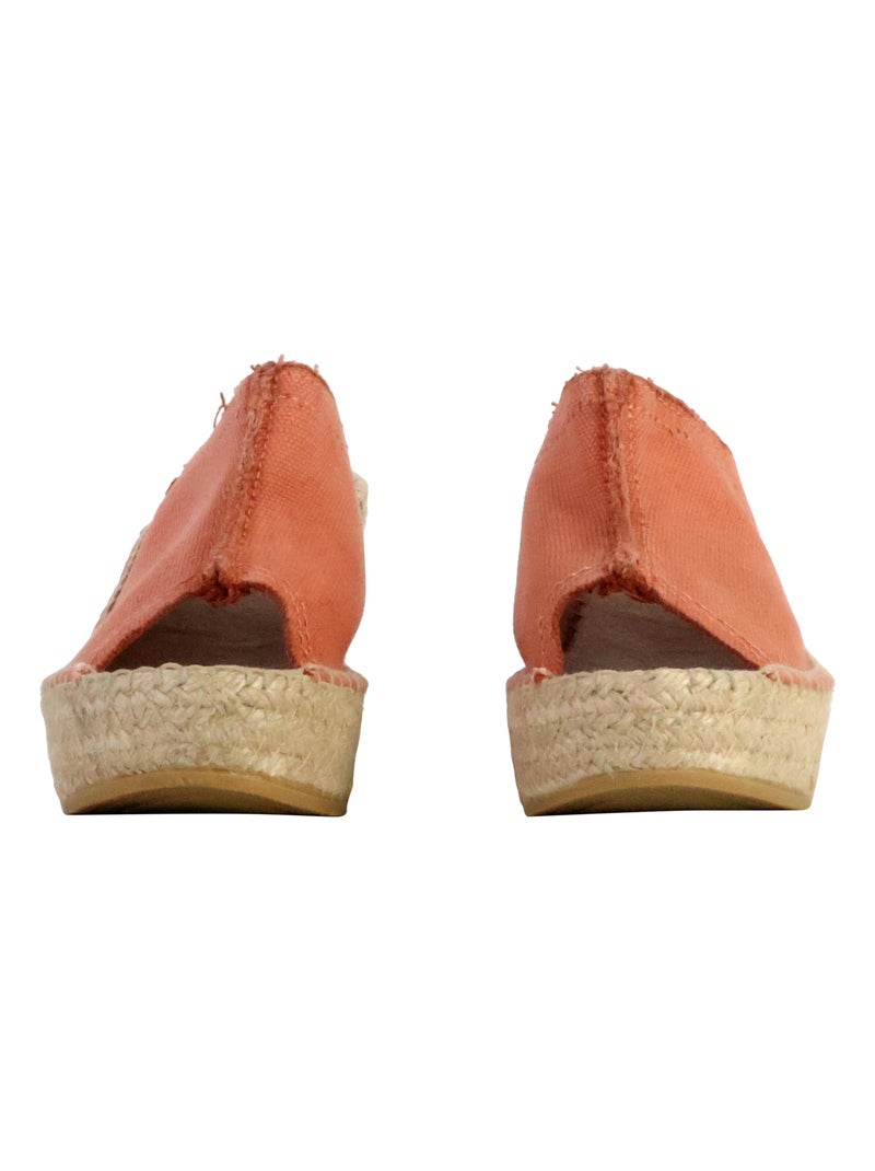 Sandale Compensée à Enfiler Natural World Orange - Kiabi