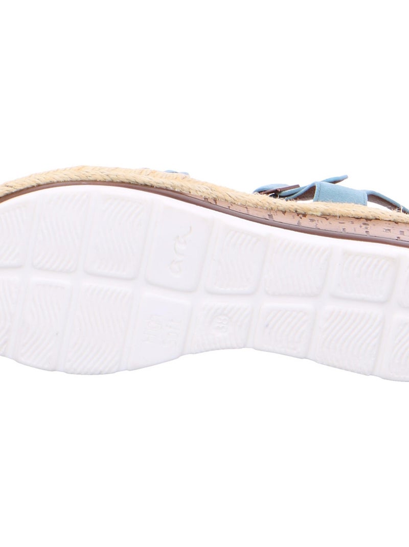 Sandale Compensée Cuir Ara Cadiz Multicolore - Kiabi