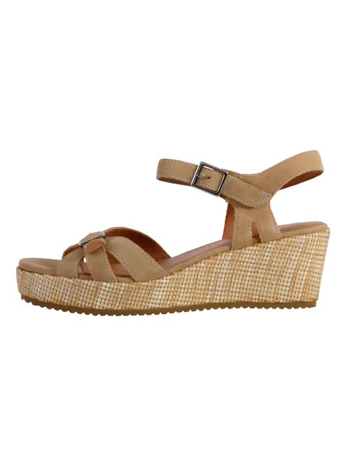 Sandale Compensée Cuir Emilie Karston Esabel - Kiabi