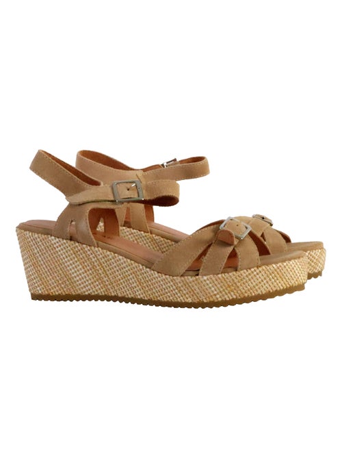 Sandale Compensée Cuir Emilie Karston Esabel - Kiabi