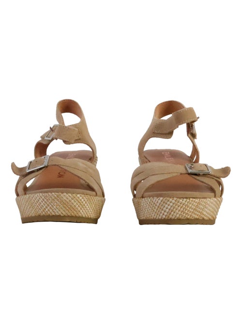 Sandale Compensée Cuir Emilie Karston Esabel - Kiabi