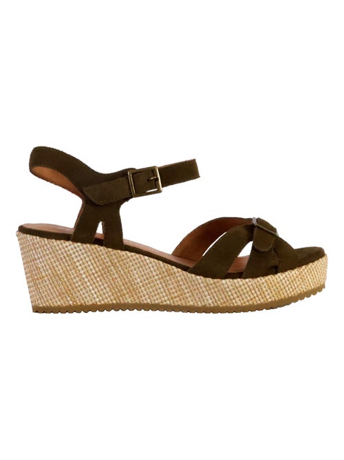 Sandale Compensée Cuir Emilie Karston Esabel - Kiabi