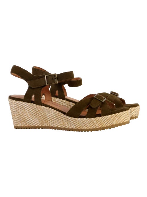 Sandale Compensée Cuir Emilie Karston Esabel - Kiabi