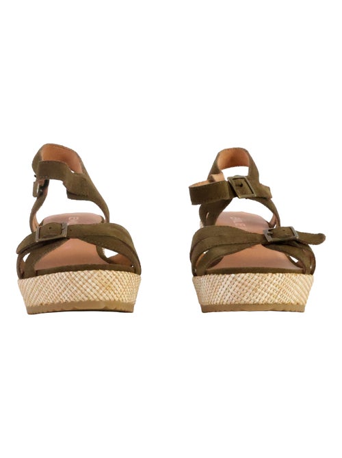 Sandale Compensée Cuir Emilie Karston Esabel - Kiabi