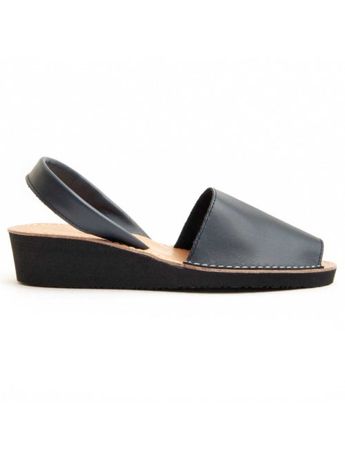 Sandale Compensée Cuir Naturel Purapiel - Kiabi
