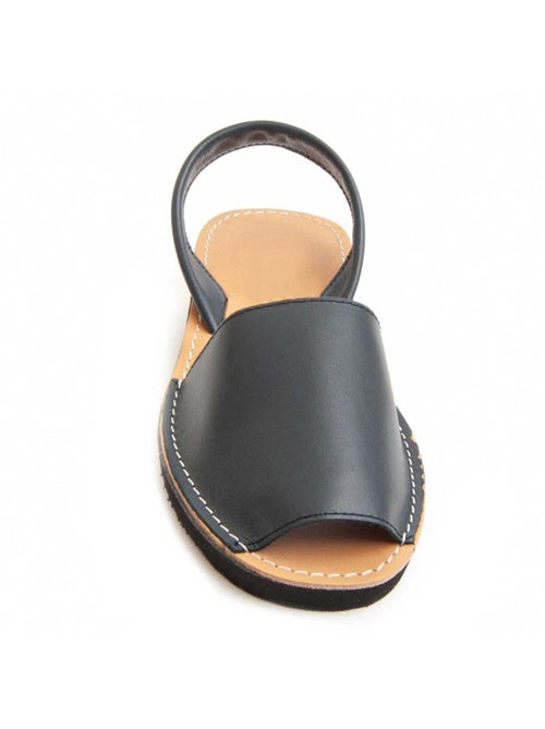 Sandale Compensée Cuir Naturel Purapiel - Kiabi