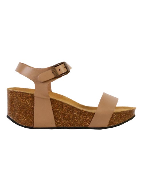 Sandale Compensée Cuir Plakton So Kiss - Kiabi