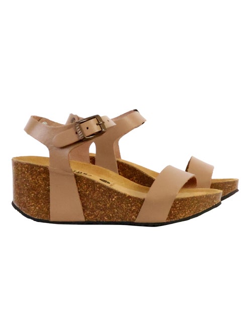 Sandale Compensée Cuir Plakton So Kiss - Kiabi
