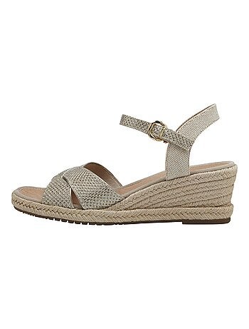 Sandale Compensée Cuir Tamaris