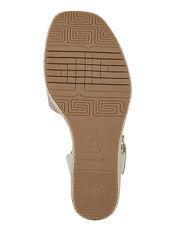 Sandale Compensée Cuir Tamaris