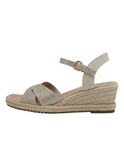 Sandale Compensée Cuir Tamaris - Kiabi Sandale Compensée Cuir Tamaris - Kiabi