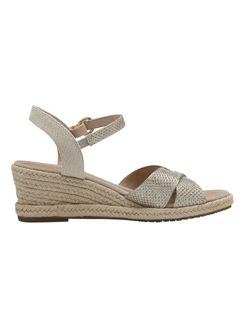 Sandale Compensée Cuir Tamaris - Kiabi Sandale Compensée Cuir Tamaris - Kiabi