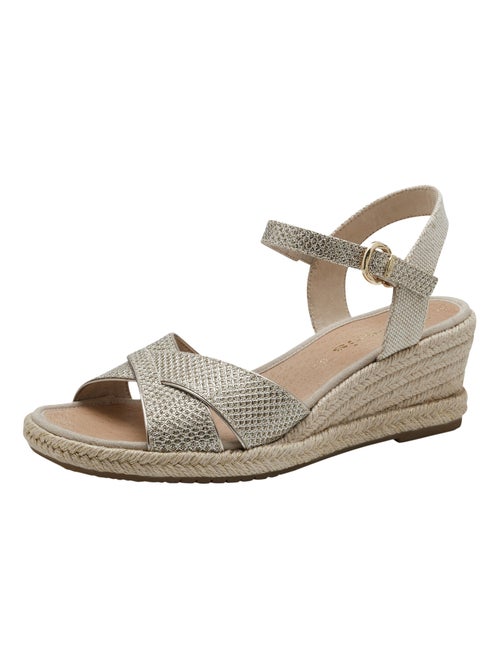 Sandale Compensée Cuir Tamaris - Kiabi Sandale Compensée Cuir Tamaris - Kiabi
