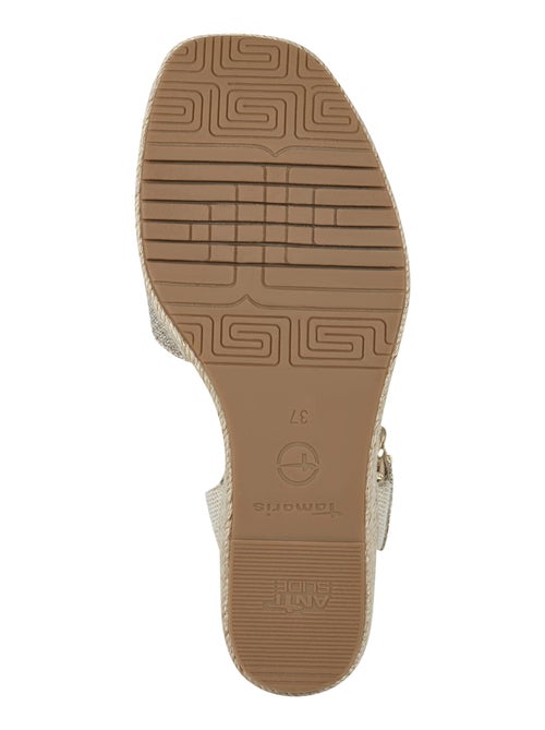 Sandale Compensée Cuir Tamaris - Kiabi Sandale Compensée Cuir Tamaris - Kiabi