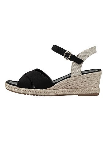 Sandale Compensée Cuir Tamaris - Kiabi