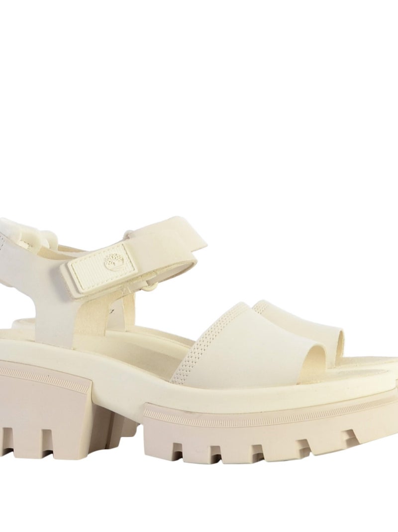 Sandale Compensée Cuir Timberland Evereleigh Backstrap Blanc - Kiabi