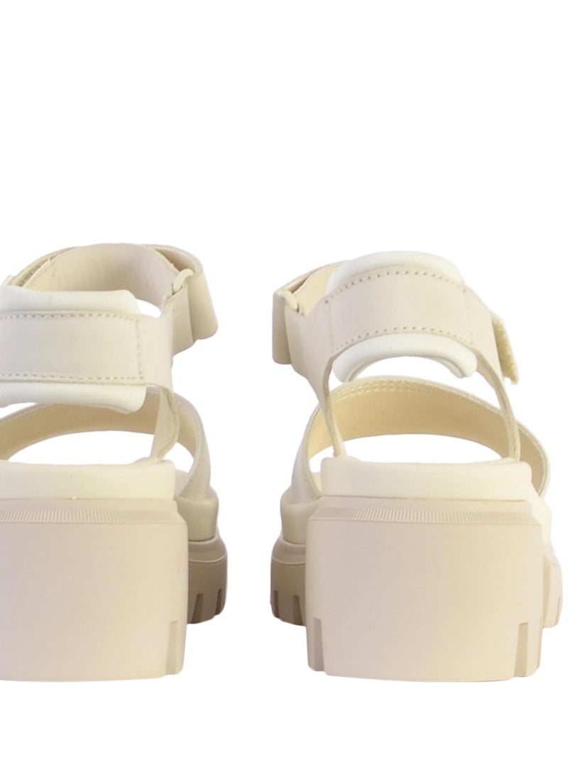 Sandale Compensée Cuir Timberland Evereleigh Backstrap Blanc - Kiabi
