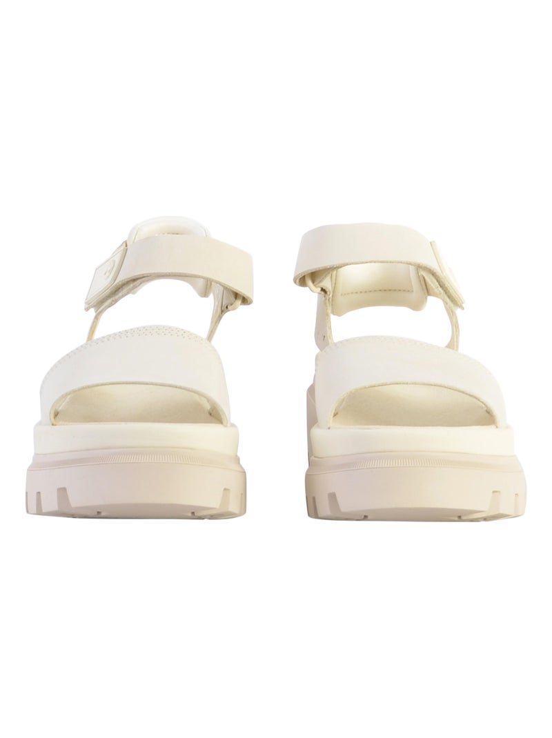Sandale Compensée Cuir Timberland Evereleigh Backstrap Blanc - Kiabi