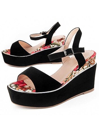 Sandale Compensée Matériau Synthétique Montevita