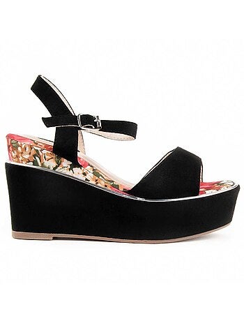 Sandale Compensée Matériau Synthétique Montevita