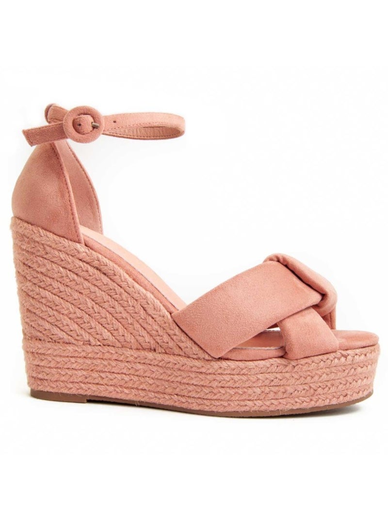 Sandale Compensée Matériel Synthétique Montevita Rose - Kiabi