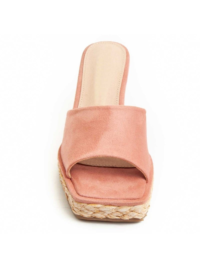 Sandale Compensée Matériel Synthétique Montevita Rose - Kiabi