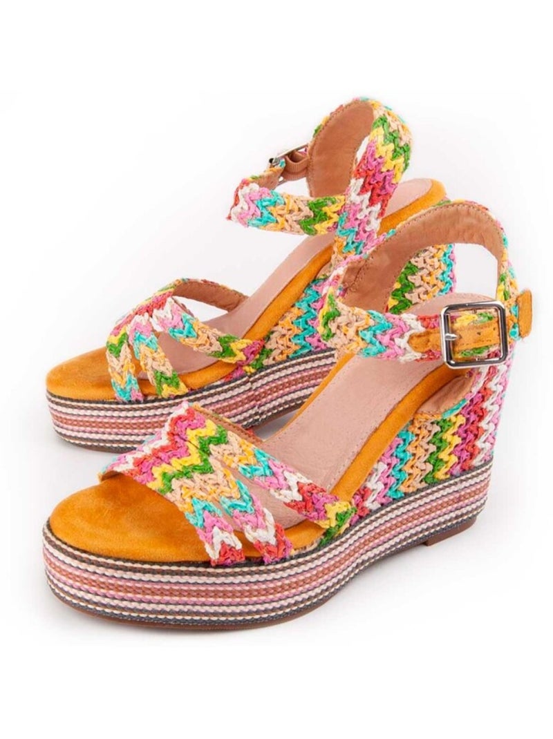 Sandale compensée Montevita Sparto Salia9 Multicolore - Kiabi