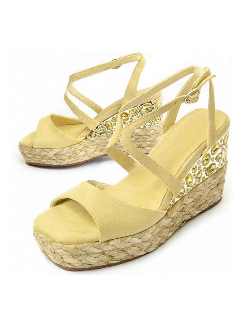Sandale compensée Montevita Wesparto15 Vert - Kiabi